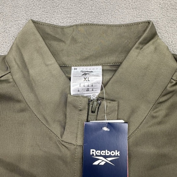 NEW Reebok Identity Vector Knit Track Jacket Men's‎ XL Army Green Full Zip - Picture 3 of 16